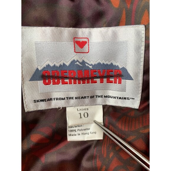 VTG 90s Womens 10 Obermeyer Ski Jacket Floral Print EUC  RAA10419 - Picture 3 of 13